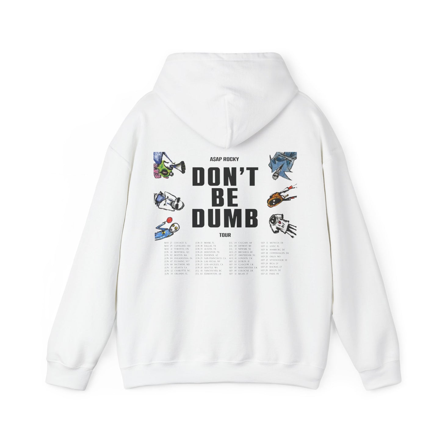 ASAP ROCKY MERCH - DON'T BE DUMB TOUR HOODIE