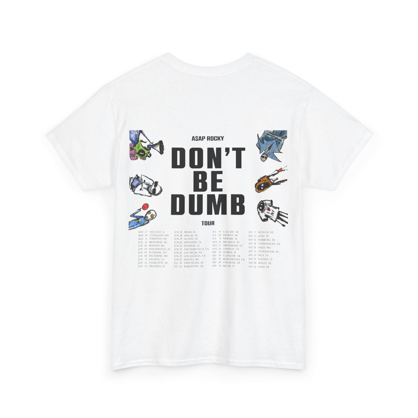 ASAP ROCKY MERCH - DON'T BE DUMB TOUR T-SHIRT