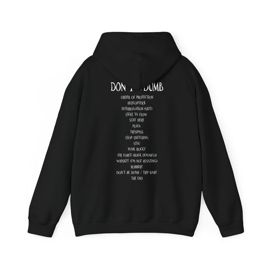 ASAP ROCKY MERCH -  DON'T BE DUMB ALBUM COVER BLACK HOODIE