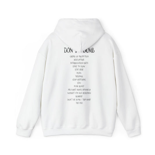 ASAP ROCKY MERCH -  DON'T BE DUMB ALBUM COVER WHITE HOODIE