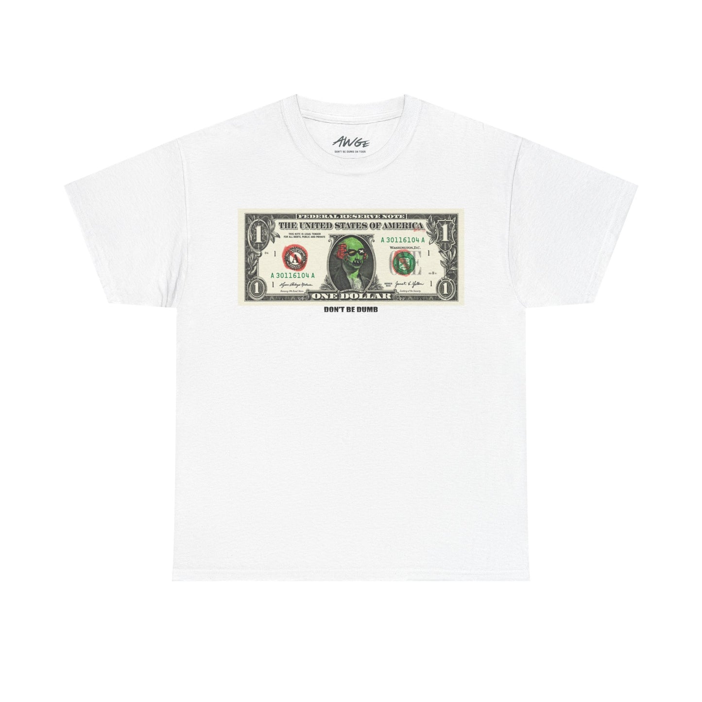 ASAP ROCKY MERCH -  DON'T BE DUMB DOLLAR BILL TOUR TEE