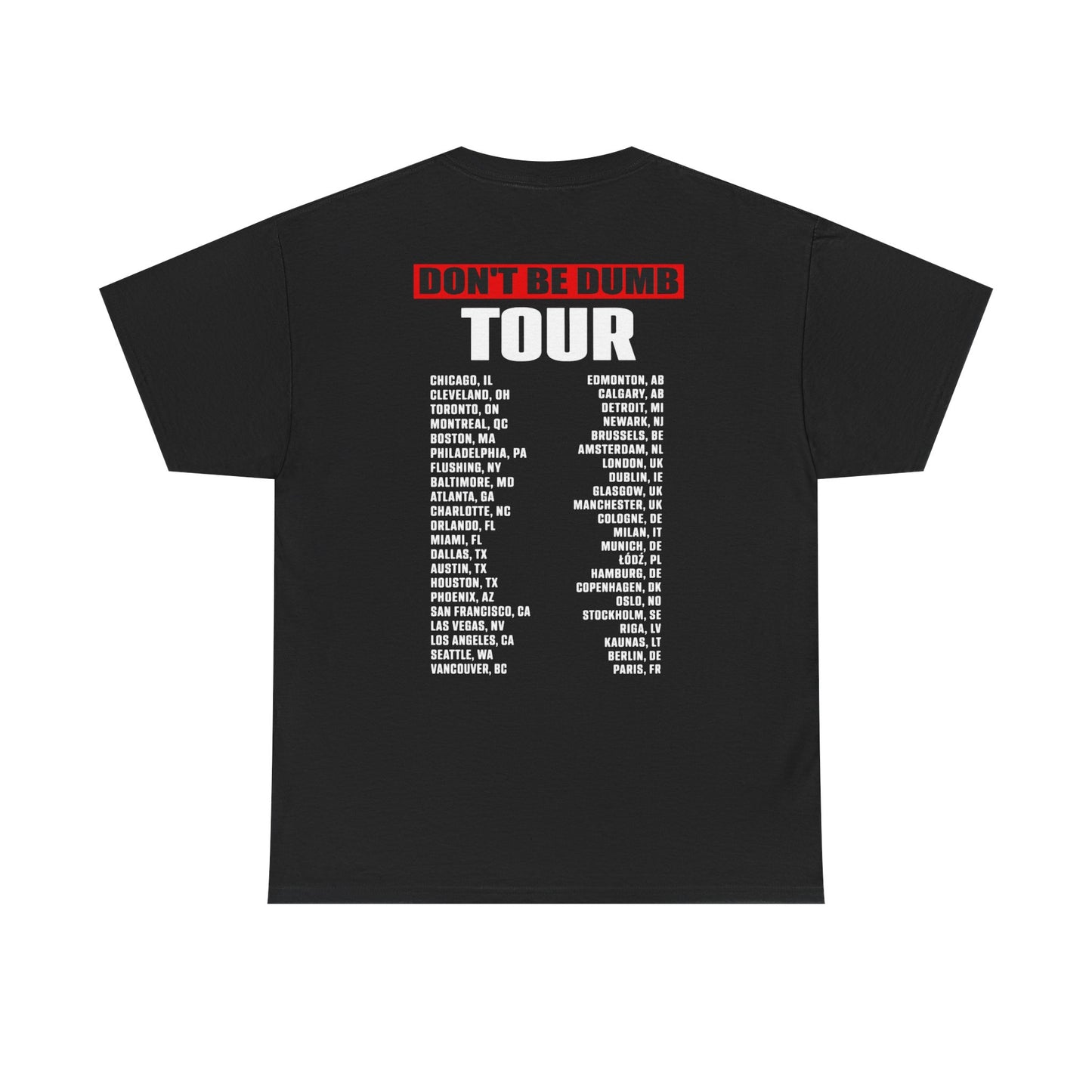 ASAP ROCKY MERCH -  DON'T BE DUMB SMILEY EMOJI TOUR TEE