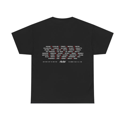 ASAP ROCKY MERCH -  DON'T BE DUMB BLACK TOUR TEE